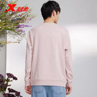 XTEP特步卫衣男女春秋宽松休闲运动服篮球套头上衣长袖装 裸粉色 XL 180