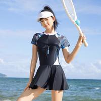 批次游泳衣女款微胖遮肉2024连体大码保守高级感泳裙
