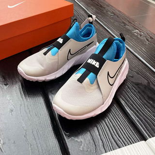 耐克（NIKE）女鞋秋冬季运动鞋FLEX RUNNER 2网面大童跑步鞋一脚蹬休闲鞋 DJ6038-008灰蓝 37.5