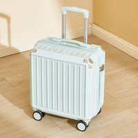小清新行李箱女登机拉杆箱20寸高颜值大容量男旅行箱万向轮 薄荷绿 高颜值 防刮款