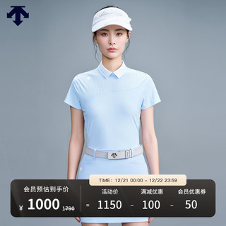 DESCENTE 迪桑特 GOLF 迪桑特高尔夫 FIELD系列 女子短袖T恤 G323WFTS42 LB-浅蓝色 S(160/80A)