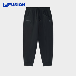 FILA FUSION 斐乐潮牌针织长裤男2024冬季新款休闲宽松纯棉运动裤