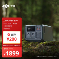 DJI 大疆 便携户外移动电源220V 露营户外车载自驾摆摊备用太阳能储能电源 DJI Power 500