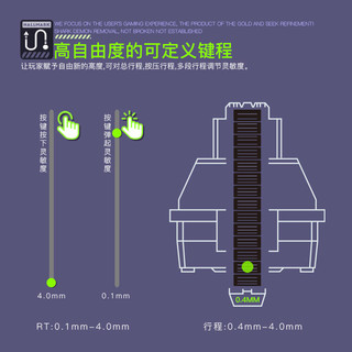 Darmoshark达摩鲨 KT68PRO 有线电竞磁轴键盘 游戏机械68键 RT功能 8KHZ回报率 0死区 低延迟 铝坨坨无畏契约 KT68PRO