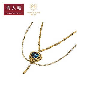 CHOW TAI FOOK 周大福 MONOLOGUE独白亚特兰蒂斯海洋之心黄金珍珠项链MR1401礼物