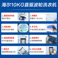 Haier 海尔 变频神童10KG全自动洗衣机家用大容量小型波轮宿舍出租房屋用