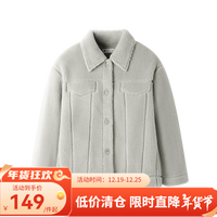 网易严选女式摇粒绒外套户外休闲感牛仔暖春季抓绒衣 浅米驼 S