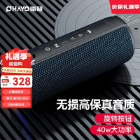 OHAYO 雷登 X8max蓝牙音响双喇叭大音量超重低音炮3D环绕立体声无线便携式户外家用电脑桌面插卡音箱 标配+16G内存卡+读卡器