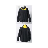 DESCENTE 抓绒夹克青少年防寒冬季训练旅行团队练习拉链 BLK