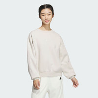 adidas 阿迪达斯 女子 LOGO CREW 运动卫衣/套头衫 JJ3568 白 L