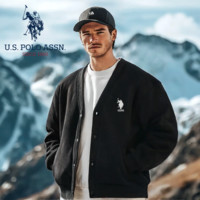 U.S. POLO ASSN. U.S. POLO ASSN秋冬季V领开衫外套情侣潮牌印花高档正品重磅卫衣