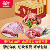 艾克拜尔 原切带骨羊肉 10斤 礼盒装