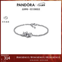 潘多拉（PANDORA）闪耀花朵标本素链手链女款小众 闪耀花朵标本手链 16CM