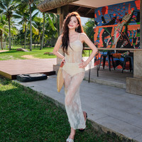 亦美珊 YI MEI SHAN分体泳衣女士女款2024海边温泉度假三件套性感纯欲泳装