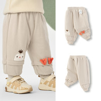 巴拉巴拉宝宝长裤男女童冬装裤子2024休闲裤时髦 沙卡50403