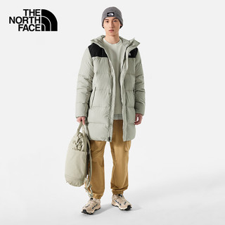 The North Face北面羽绒服男户外保暖鹅绒长款7W7K 灰色/ODQ XL