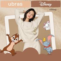 ubras迪士尼联名-半边绒家居服套头睡衣套装冬