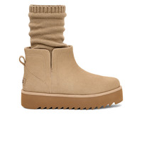 UGG 男女款纯色厚底短袜套雪地靴 1170712 芥菜籽色 40