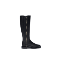 STUART WEITZMAN SW PEARL RIDING BOOT 秋冬机车风珍珠长筒靴大筒围侧拉链骑士靴