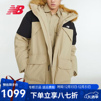 new balance 男子羽绒服冬季运动服休闲户外保暖防风连帽羽绒外套AMJ34323 SOT L