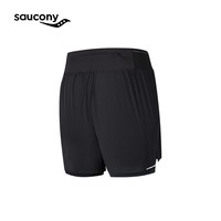 Saucony索康尼男子轻薄透气立体弹力舒适梭织双层短裤