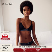 卡尔文·克莱恩 Calvin Klein 内衣24秋季女士ck无钢圈三角文胸QF7945AD UB1-太空黑 L