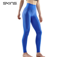SKINS S5 Skyscraper女士超高腰长裤 高强度压缩裤专业运动马拉松 天青色 XS