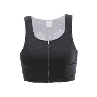 BABYGHOST 原创设计师品牌女装黑色拼接提花修身机车马甲可外穿