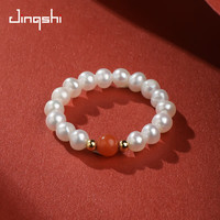 景饰 珠绕 淡水珍珠饰品S925银五帝钱淡水小米珠女款项链多款可选 戒指（3.5-4mm）