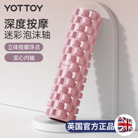 yottoy狼牙棒实心器材泡沫轴肌肉放松按摩滚轴轮琅琊瑜伽柱 高级泡沫轴-布里粉