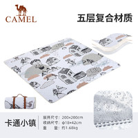 骆驼（CAMEL）野餐垫户外露营帐篷防潮垫郊游防水坐垫地垫地布加厚173CALP001 卡通小镇