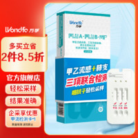 万孚 甲流乙流支原体抗原三合一检测试剂盒 肺炎支原体检测盒 英诺特三联检测 咽拭子 流感检测试剂盒 甲流乙流肺支 三合一检测*1