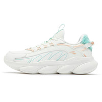 361灵狐女鞋皮面运动鞋2024冬季高帮加绒保暖棉鞋跑步鞋软底跑鞋 【低帮加绒】羽毛白/漂白浅绿 37