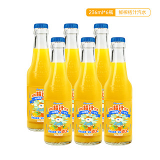 北冰洋 老北京玻璃瓶桔汁汽水236ml*6瓶