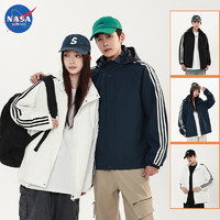 NASA RHUDE 三条杠防水防风春秋款上衣情侣韩版休闲连帽登山运动夹克外套