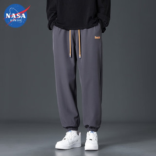 NASA RHUDE 运动卫裤休闲长裤  深灰色束脚