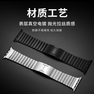 适用iwatch表带applewatchultra2表带链式s10不锈钢se苹果手表s9表带8代7/6/541男女49mm45/44金属运动s8