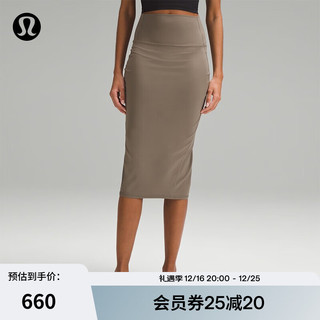 lululemon丨Nulu™ 女士高腰修身半身裙 芯吸 LW8AH0S 深卡其 XS /4