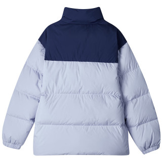 斯凯奇(Skechers)2024冬季羽绒服 男女同款拼色立领保暖外套 L423U106-027F/天空紫 2XL /185/100A 185/100A/2XL