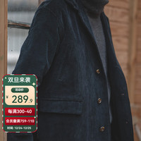 马登工装 美式复古中长款灯芯绒风衣秋冬外搭过膝条绒大衣男外套