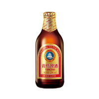 TSINGTAO 青岛啤酒 小棕金 便携玻璃瓶整箱啤酒 296mL 24瓶