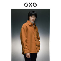 GXG男装 商场同款宽松翻领短款大衣 23年冬季新款GEX10626054
