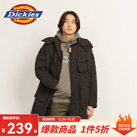 dickies棉服 多口袋休闲百搭抽绳棉服 DK010915 黑色 M