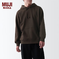 MUJI 無印良品 无印良品（MUJI） 男式 毛圈棉 套头卫衣 连帽卫衣长袖帽衫AB1LUA3A 深棕色