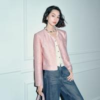 【上架】高级芭比风气质温柔设计感粗花呢小香风短外套24春