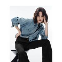 【简约百搭】基础通勤百搭纯棉春日牛仔衬衫上衣女春夏舒适外套