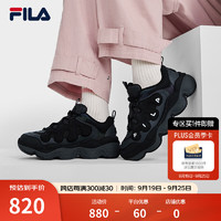 斐乐（FILA）豌豆鞋女鞋老爹鞋运动鞋2024冬季运动休闲鞋 黑/影黑灰-BD 40