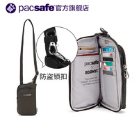 pacsafe 手机零钱包斜挎小包 旅行休闲耐磨质感挎包 防盗散步包 黑色 M