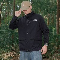 北面黑色梭织连帽夹克男秋冬户外防风运动服跑步登山外套 黑色抓绒衣/常规款/可装备冲锋衣 190/124A/XXXL