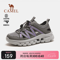 骆驼（CAMEL）2024夏季户外休闲运动女鞋防滑透气速干鞋子F24B303065 38 深灰/紫